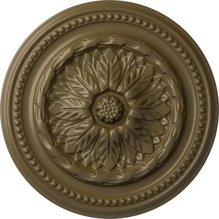 Ekena Millwork Chester Ceiling Medallion (Fits Canopies up to 2 1/4"), 15 3/4"OD x 1 7/8"P, Mississippi Mud CM15CHMMF